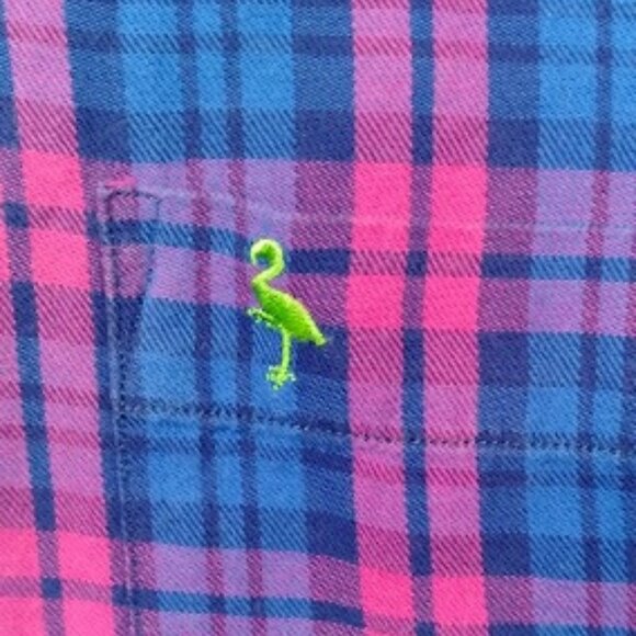 Tailorbyrd Button Down Shirt XL Plaid Pink & Blue Long Sleeves 100% Cotton - Picture 4 of 9